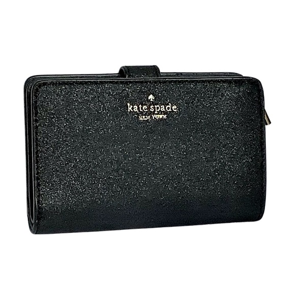 Kate Spade Glimmer Glitter Medium Compact Bifold Wallet - Picture 2 of 12